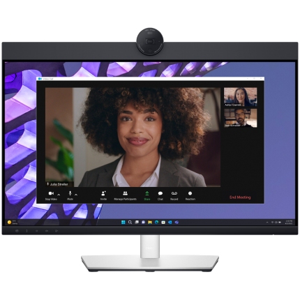 Monitor DELL P2424HEB Video Conferencing 24", 1920x1080 FHD, IPS Antiglare, 16:9, 1000:1, 250 cd/m2, 8ms/5ms, 178/178, 2xDP, HDMI, 2xUSB-C (DP/PD), USB-B, 3xUSB-A, RJ-45, Audio line out, 2x5W Speaker, Cam, Mic, Tilt, Swivel, Pivot, Height Adjust, 3Y