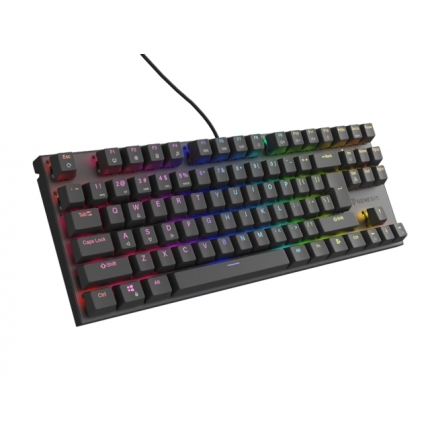 Genesis Mechanical Gaming Keyboard Thor 303 TKL RGB Backlight Brown Switch US Layout Black