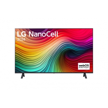 LG 43NANO81T3A, 43" 4K HDR Smart Nano Cell TV, 3840x2160, DVB-T2/C/S2, AI Alpha 5 Gen7, HDR 10 PRO, webOS 24, ThinQ AI, WiFi, Clear Voice, AI Upscaling, Bluetooth, Hdmi, CI, LAN, AirPlay2, SPDIF, 2 Pole stand, Silver