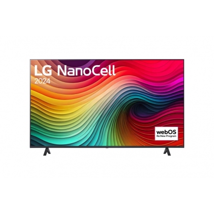 LG 65NANO81T3A, 65" 4K HDR Smart Nano Cell TV, 3840x2160, DVB-T2/C/S2, AI Alpha 5 Gen7, HDR 10 PRO, webOS 24, ThinQ AI, WiFi, Clear Voice, AI Upscaling, Bluetooth, Hdmi, CI, LAN, AirPlay2, SPDIF, 2 Pole stand, Silver