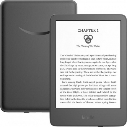 eBook четец Kindle 2022, 6", 16GB, WiFi, 11 генерация, Bluetooth, Черен