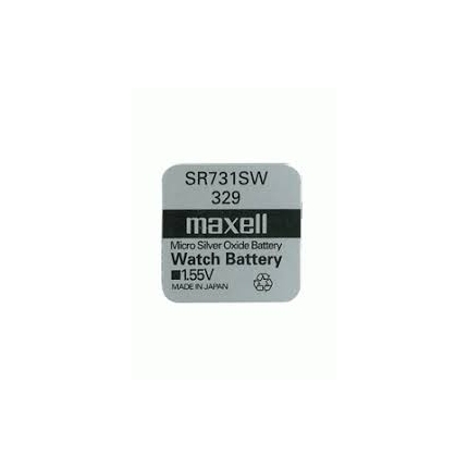 Бутонна батерия сребърна MAXELL SR731 SW / 329/, 1.55V