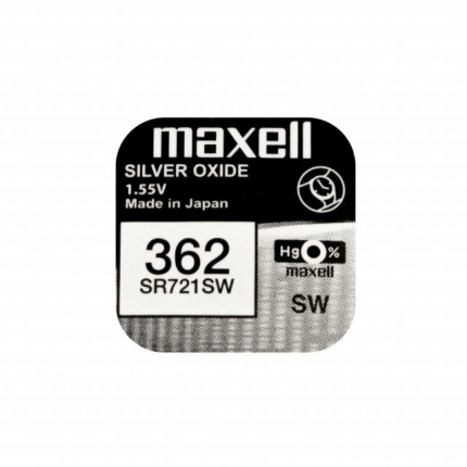 Бутонна батерия сребърна MAXELL SR721 SW  AG11/362/ 1.55V