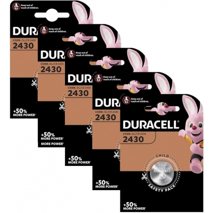 Бутонна батерия литиева DURACELL CR2430, 3V,  1 бр. в блистер, цена за 1 бр.