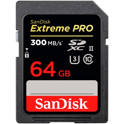 SanDisk Extreme PRO 64GB V60 UHS-II SD cards, 280/100MB/s,V60,C10,UHS-II, EAN: 619659202125