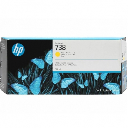 HP 738 300-ml Yellow DesignJet Ink Cartridge