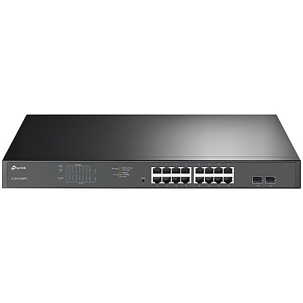 TP-Link TL-SG1218MPE 16-Port Gigabit PoE+ Easy Smart Switch,16 Gigabit PoE+ RJ45 Ports,2 x SFP, 2× combo gigabit SFP slots,802.3at/af,250W PoE Power,1U 19-inch Rack-mountable Steel Case,MTU/Port/Tag-based VLAN,QoS,IGMP Snooping,Web/Utility Management