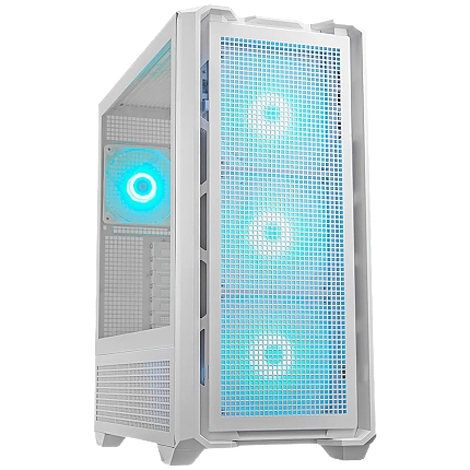 COUGAR Case MX600 RGB White, Full Tower, Mini ITX/Micro ATX / ATX / CEB / E-ATX, Type-C, USB 3.0 x 2, USB 2.0 x 1,4 Pole Headset Audio Jack, RGB Button, 120mm ARGB fan, Tempered glass, 235 x 515 x 478 (mm)