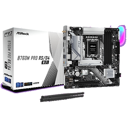 ASROCK MB B760 LGA1700 4 x DDR4 1 x HDMI 1 x DisplayPort 1 x M.2 4 x SATA3 ATX