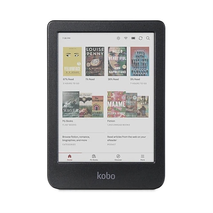 Kobo Clara Colour e-Book Reader, E Ink Kaleido touch screen 6 inch colour, 1448 x 1072 pixels, 16 GB, 1000 MHz/512 MB, 1 x USB C, Greutate 0.172 kg, Wireless Da, Comfort Light, 12 different fonts and over 50 font styles, Black