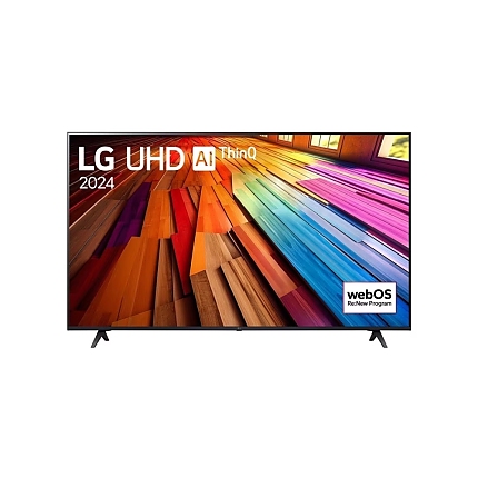 LG 50UT80003LA, 50" 4K UltraHD TV 4K (3840 x 2160), DVB-T2/C/S2, webOS 24 Smart TV, ThinQ AI, Alpha 5 AI 4K Gen7, WiFi, HDR10 pro, HLG, ALLM/HGiG, AI Upscaling, AI Sound(Virtual 9.1.2 Up-mix), AirPlay, Quick Card, HDMI eARC, CI, LAN, USB, Bluetooth, 2 Po