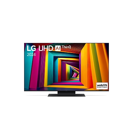 LG 50UT91003LA, 50" 4K UltraHD TV 4K (3840 x 2160), DVB-T2/C/S2, webOS 24 Smart TV, ThinQ AI, Alpha 5 AI 4K Gen7, WiFi, HDR10 pro, HLG, ALLM/HGiG, AI Upscaling, AI Sound(Virtual 9.1.2 Up-mix), AirPlay, Quick Card, HDMI eARC, CI, LAN, USB, Bluetooth, Cres