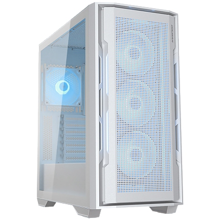 COUGAR Case Uniface RGB (White), Mid Tower, Mini ITX/Micro ATX / ATX / CEB / E-ATX, Type-C, USB 3.0 x 2, USB 2.0 x 1, Audio/Mic 3.5mm jack x 1, 120mm ARGB fan, Tempered glass, 230 x 493 x 475 (mm)