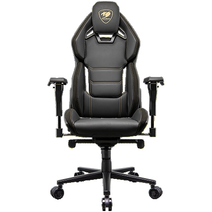 COUGAR Chair Hotrod Royal, Hyper-Dura leatherette, Micro suede-like texture, 150º Reclining, Piston Lift Height Adjustment, RocX, 4D Adjustable Armrest,Plus-Size Wheels, Class 4 Gas Lift Cylinder,