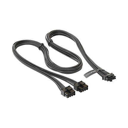 Seasonic модулен кабел Modding Cable 600W Black - PCIe 5.0 12VHPWR - SS-2X8P-12VHPWR-600-BK