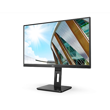 AOC 27P2Q, 27" IPS WLED, 1920x1080@75Hz, 4ms GtG, 300cd m/2, 1000:1, 50M:1 DCR, Adaptive Sync, FlickerFree, Low Blue Light, 2Wx2, Tilt, Height Adjust, Pivot, Swivel, D-SUB, DVI, HDMI, DP, USB hub