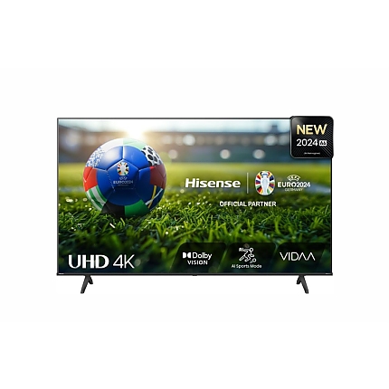 Hisense 43" A6N, 4K Ultra HD 3840x2160, DLED, DFA, Precision Colour, HDR 10+, HLG, Dolby Vision, DTS Virtual X, Smart TV, WiFi, BT, AnyView Cast, Gaming Mode, 1xHDMI2 eArc, 2xHDMI, 2xUSB, LAN, CI+, DVB-T2/C/S2, Black