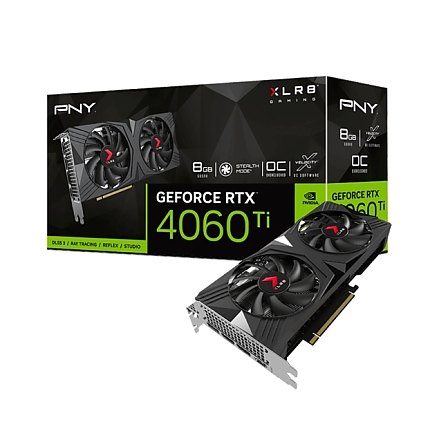 PNY GeForce RTX 4060 Ti 8GB GDDR6 XLR8 Gaming VERTO Dual Fan OC