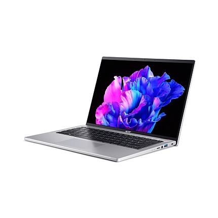 Acer Swift Go, SFG14-71-789E, Intel Core i7-1355U (3.7GHz up to 5.00 GHz, 12MB), 14" 2.8K OLED 400nit SlimBezel, Adobe&DCI-P3 100%, 16GB LPDDR5, 512GB PCIe SSD, Intel UMA, Micro SD, WIFI 6E BT 5.0 INTEL Killer CNVi, Backlit KB, Win 11 Home, Silver