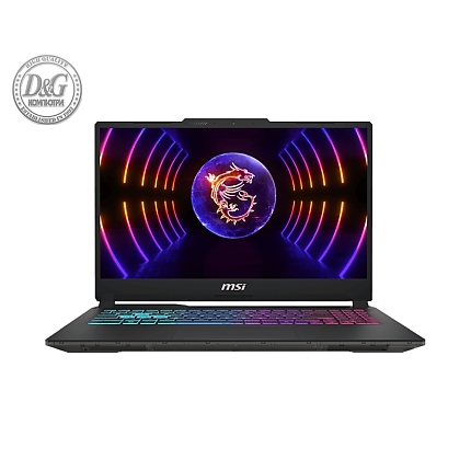 MSI Cyborg 15 A13VF, i7-13620H (10C/16T, 24 MB, up to 4.90 GHz), 15.6" FHD (1920x1080), 144Hz, IPS-Level, RTX 4060 8GB GDDR6 (Up to 1470MHz), 32GB DDR5 (16GBx2), 1TB NVMe SSD Gen4x4, Blue Backlit Gaming KBD, Win 11Pro, Black, 1.98 kg