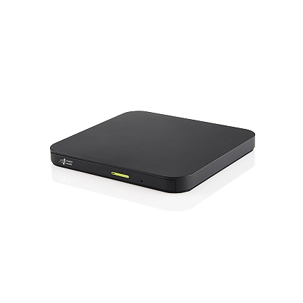 Hitachi-LG GP96YB70 Slimmest External DVD-RW, Super Multi, Lightest,  Android Connectivity, Win 10 & MAC OS Compatible, Black