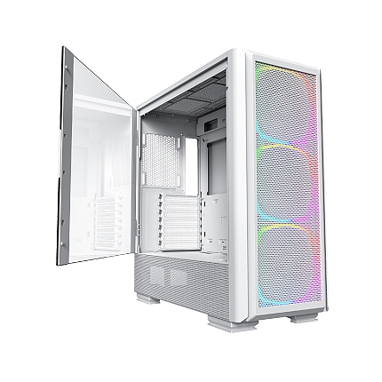 Montech кутия SKY TWO GX, Mid-tower Case, TG, 3x140mm ARGB Fans, White