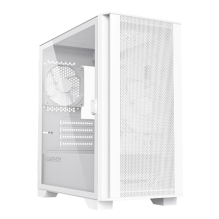 Montech кутия AIR 100 LITE, Micro ATX Case, TG, 2x120mm Fans, White