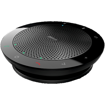 JABRA SPEAK 510 MS Speakerphone for UC & BT, USB Conference solution, 360-degree-microphone, Plug&Play, mute and volume button, Wideband, Bluetooth (up to 100 meters), Microsoft optimized Version B: incl. Smart Button activated via JABRA Direct