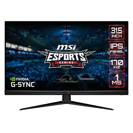 MSI G321Q, 31.5", IPS, 170Hz, 1ms, WQHD 2560x1440, FLAT, Anti-glare, G-Sync Compatible, FreeSync Premium, Windows 11 Auto HDR, Anti-Flicker, LBL, 2K PS5 Optimization VRR, Night Vision, 300 nits, 1200:1, 100M;1, DP (1.4), 2x HDMI (2.0b),Tilt, VESA