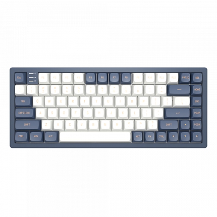 Геймърскa механична клавиатура Dark Project KD83A Ivory/Navy Blue RGB 75% - G3MS Sapphire Switches, PBT