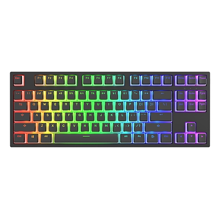 Геймърскa механична клавиатура Dark Project KD87A Black TKL - Gateron Optical Red 2.0 Switch, RGB