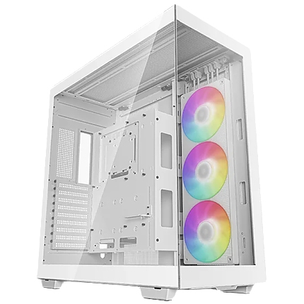 DeepCool CH780 WH, Mid Tower, Mini-ITX/Micro-ATX/ATX/E-ATX, 4xUSB3.0, 1xAudio, 1x Type C Gen 2, 1x420mm Pre-Installed ARGB Fan, Tempered Glass, Mesh Panel, White, R-CH780-WHADE41-G-1