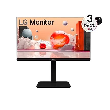 LG 24BA550-B, 23.8" IPS LED AG, 200cd/m2, Full HD 1920x1080, 100Hz, sRGB 95% , D-Sub, Display Port, HDMI, USB 5 Gbps, Speaker 2W x 2, Tilt, Height, Swivel, Pivot, Reader Mode, LG Switch app, Black