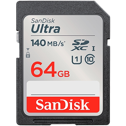 SANDISK Ultra 64GB SDXC Memory Card 140MB/s