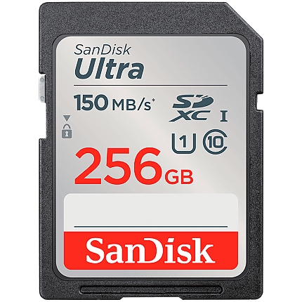 SANDISK Ultra 256GB SDXC Memory Card 150MB/s