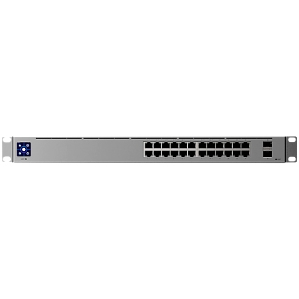 Ubiquiti 24-port, Layer 3 Etherlighting™ switch,  8 х 2.5 GbE PoE++ ports, 16 х GbE RJ45 ports including (8) PoE+ and (8) PoE++, 2 х 10G SFP+ ports