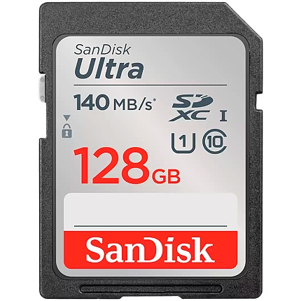 SANDISK Ultra 128GB SDXC Memory Card 140MB/s