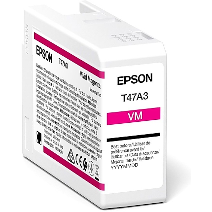 Epson Singlepack Vivid Magenta T47A3 UltraChrome Pro 10 ink 50ml