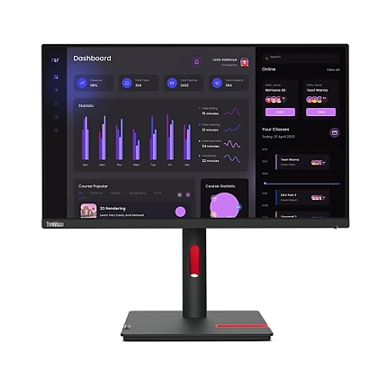 Lenovo ThinkVision T24i-30 23.8", IPS, AG, 4 ms, 250 cd/m2, 1000:1, 1920x1080, 60Hz, Tilt, Swivel, Pivot, Height Adjust Stand, HDMI, DP, VGA, 5 x USB