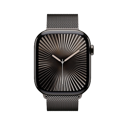 Apple Watch S10 Cellular 42mm Slate Titanium Case with Slate Milanese Loop