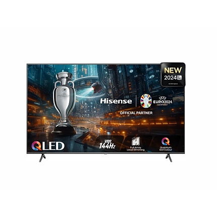 Hisense 75" E7NQ Pro, 4K Ultra HD 3840x2160, QLED, Quantum Dot, 144Hz, HDR 10+ adaptive, HLG, Dolby Vision, DTS Virtual X, Smart TV, WiFi 5GHz, WiFi Direct,Light Sensor, BT, Anyview Cast, 3xHDMI, 2xUSB, LAN, CI+, DVB-T2/C/S2, Black