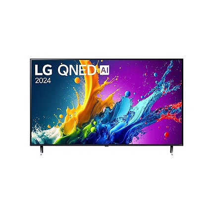 LG 55QNED80T3A, 55" 4K QNED HDR Smart TV, 3840x2160, DVB-T2/C/S2, Alpha 5 AI 4K Gen7, HDR 10 PRO, webOS 24 ThinQ, 4K Upscaling, WiFi 5, Voice Controll, Bluetooth 5.1, AirPlay 2, LAN, CI, HDMI, SPDIF, 2 pole Stand , Silver