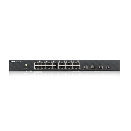 ZyXEL XGS1935-28, 28 Port Lite-L3 Smart Managed Switch, 24x Gigabit Copper and 4x 10G SFP+, hybrid mode, standalone or NebulaFlex Cloud