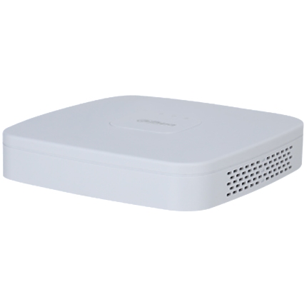 Dahua 8-channel 1U NVR, Up to 12Mp, H.265+/H.265, Max 80 Mbps incoming bandwidth, 1xVGA, 1xHDMI, 1xSATA up to 16TB, 2xUSB 2.0, 1xAudio two way talk, DC12V/1.5A, 3W, Without HDD.