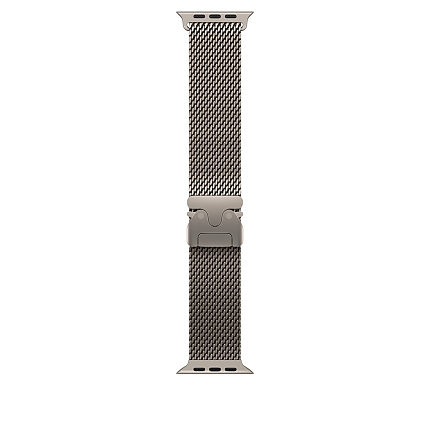 Apple Watch 49mm Milanese Loop: Natural Titanium Milanese Loop - Large