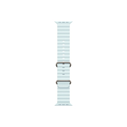 Apple Watch 49mm Band: Ice Blue Ocean Band - Natural Titanium Finish