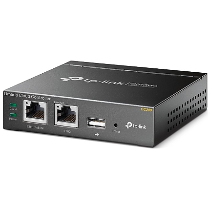 TP-Link OC200 Omada Cloud Controller, Centralized Management for Omada EAPs, 2 x 10/100 Port, 1xUSB 2.0, 1x Micro-USB Port, Up to 100 Omada access points, 20 Omada switches, and 10 Omada routers, RF Monitoring, Multi-Site Management, Auto Backup