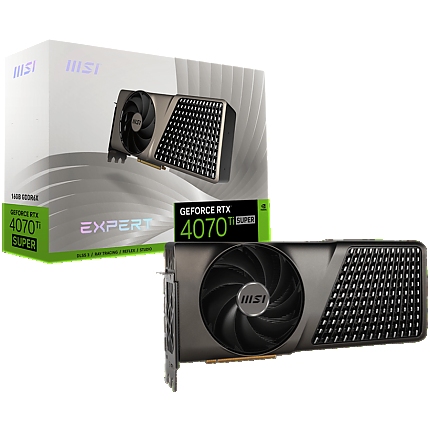 MSI Video Card Nvidia GeForce RTX 4070 Ti SUPER 16G EXPERT, 16GB GDDR6X, 256bit, Boost: 2670 MHz, 8448 CUDA Cores, PCIe 4.0, 3x DP 1.4a, HDMI 2.1a, RAY TRACING, Dual Fan, 1x 16pin, 700W Recommended PSU, 3Y