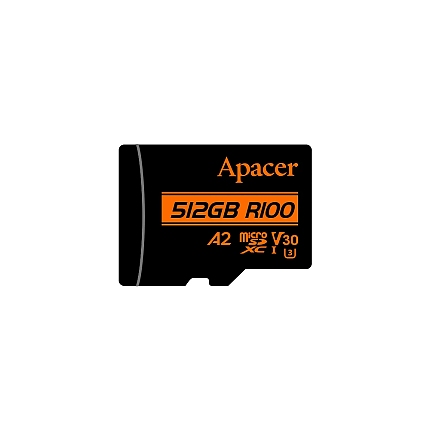 Apacer карта памет microSDXC 512GB UHS-I U3 V30 A2 Class 10, Adapter - AP512GMCSX10U8-R