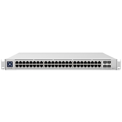 Ubiquiti Enterprise Layer 3, PoE switch with (48) 2.5GbE, 802.3at PoE+ RJ45 ports and (4) 10G SFP+ ports